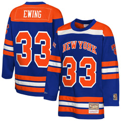 Patrick Ewing New York Knicks Youth Maxxed Out 2.0 Fashion Hockey Jersey - Blue online