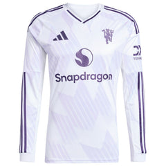 Manchester United 2025/26 Away Replica Long Sleeve Jersey - White for sale