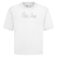 Toronto Blue Jays Levelwear Ethereal Oversized Luxe Signature Knit T-Shirt White