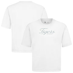 Detroit Tigers Levelwear Ethereal Oversized Luxe Signature Knit T-Shirt White
