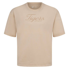 Detroit Tigers Levelwear Ethereal Oversized Luxe Signature Knit T-Shirt Khaki