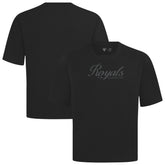 Kansas City Royals Levelwear Ethereal Oversized Luxe Signature Knit T-Shirt Black