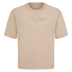Houston Astros Levelwear Ethereal Oversized Luxe Signature Knit T-Shirt Khaki