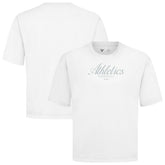 Athletics Levelwear Ethereal Oversized Luxe Signature Knit T-Shirt White