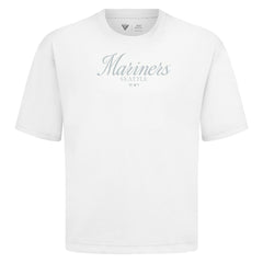 Seattle Mariners Levelwear Ethereal Oversized Luxe Signature Knit T-Shirt White