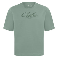 Chicago Cubs Levelwear Ethereal Oversized Luxe Signature Knit T-Shirt Green