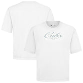 Chicago Cubs Levelwear Ethereal Oversized Luxe Signature Knit T-Shirt White