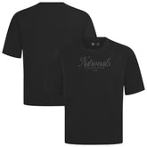 Washington Nationals Levelwear Ethereal Oversized Luxe Signature Knit T-Shirt Black