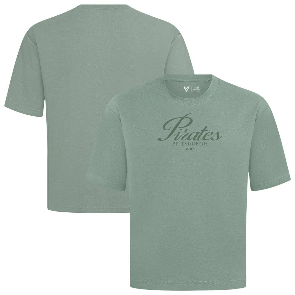 Pittsburgh Pirates Levelwear Ethereal Oversized Luxe Signature Knit T-Shirt Green