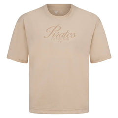 Pittsburgh Pirates Levelwear Ethereal Oversized Luxe Signature Knit T-Shirt Khaki