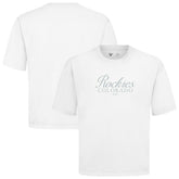 Colorado Rockies Levelwear Ethereal Oversized Luxe Signature Knit T-Shirt White