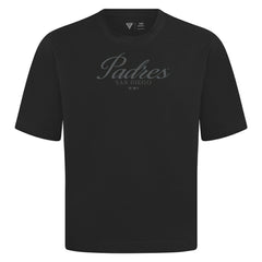 San Diego Padres Levelwear Ethereal Oversized Luxe Signature Knit T-Shirt Black