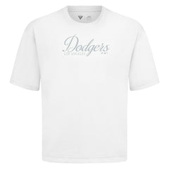 Los Angeles Dodgers Levelwear Ethereal Oversized Luxe Signature Knit T-Shirt White