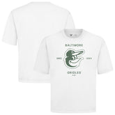 Baltimore Orioles Levelwear Crossway Oversized Luxe Signature Knit T-Shirt White