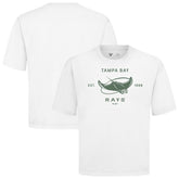Tampa Bay Rays Levelwear Crossway Oversized Luxe Signature Knit T-Shirt White