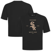 Chicago White Sox Levelwear Crossway Oversized Luxe Signature Knit T-Shirt Black
