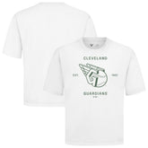 Cleveland Guardians Levelwear Crossway Oversized Luxe Signature Knit T-Shirt White