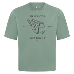 Cleveland Guardians Levelwear Crossway Oversized Luxe Signature Knit T-Shirt Green