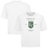 Kansas City Royals Levelwear Crossway Oversized Luxe Signature Knit T-Shirt White