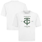 Minnesota Twins Levelwear Crossway Oversized Luxe Signature Knit T-Shirt White