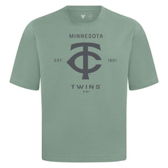 Minnesota Twins Levelwear Crossway Oversized Luxe Signature Knit T-Shirt Green
