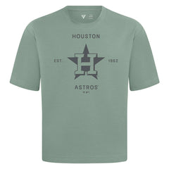 Houston Astros Levelwear Crossway Oversized Luxe Signature Knit T-Shirt Green