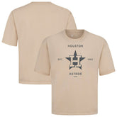 Houston Astros Levelwear Crossway Oversized Luxe Signature Knit T-Shirt Khaki