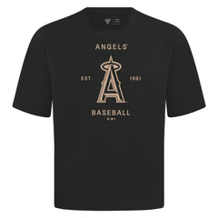 Los Angeles Angels Levelwear Crossway Oversized Luxe Signature Knit T-Shirt Black