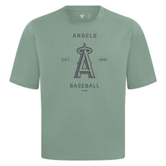 Los Angeles Angels Levelwear Crossway Oversized Luxe Signature Knit T-Shirt Green