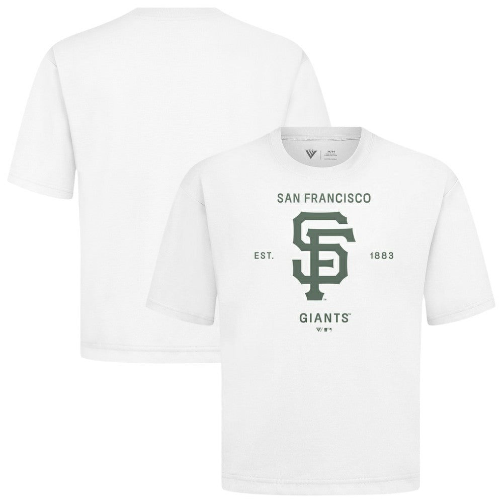 San Francisco Giants Levelwear Crossway Oversized Luxe Signature Knit T-Shirt White