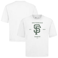 San Francisco Giants Levelwear Crossway Oversized Luxe Signature Knit T-Shirt White