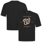 Washington Nationals Levelwear Crossway Oversized Luxe Signature Knit T-Shirt Black