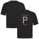 Pittsburgh Pirates Levelwear Crossway Oversized Luxe Signature Knit T-Shirt Black