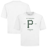 Pittsburgh Pirates Levelwear Crossway Oversized Luxe Signature Knit T-Shirt White