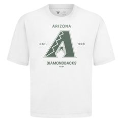 Arizona Diamondbacks Levelwear Crossway Oversized Luxe Signature Knit T-Shirt White
