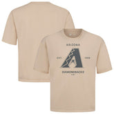 Arizona Diamondbacks Levelwear Crossway Oversized Luxe Signature Knit T-Shirt Khaki