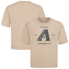 Arizona Diamondbacks Levelwear Crossway Oversized Luxe Signature Knit T-Shirt Khaki