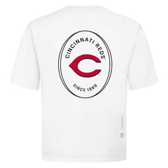 Cincinnati Reds Levelwear Signet Oversized Luxe Signature Knit T-Shirt White