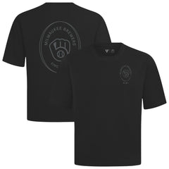 Milwaukee Brewers Levelwear Signet Oversized Luxe Signature Knit T-Shirt Black