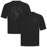 Colorado Rockies Levelwear Signet Oversized Luxe Signature Knit T-Shirt Black