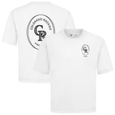 Colorado Rockies Levelwear Signet Oversized Luxe Signature Knit T-Shirt White