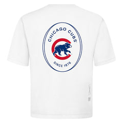 Chicago Cubs Levelwear Signet Oversized Luxe Signature Knit T-Shirt White