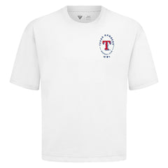 Texas Rangers Levelwear Signet Oversized Luxe Signature Knit T-Shirt White