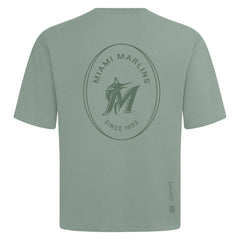 Miami Marlins Levelwear Signet Oversized Luxe Signature Knit T-Shirt Green