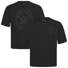 Miami Marlins Levelwear Signet Oversized Luxe Signature Knit T-Shirt Black