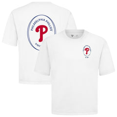 Philadelphia Phillies Levelwear Signet Oversized Luxe Signature Knit T-Shirt White