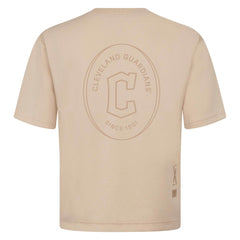 Cleveland Guardians Levelwear Signet Oversized Luxe Signature Knit T-Shirt Khaki