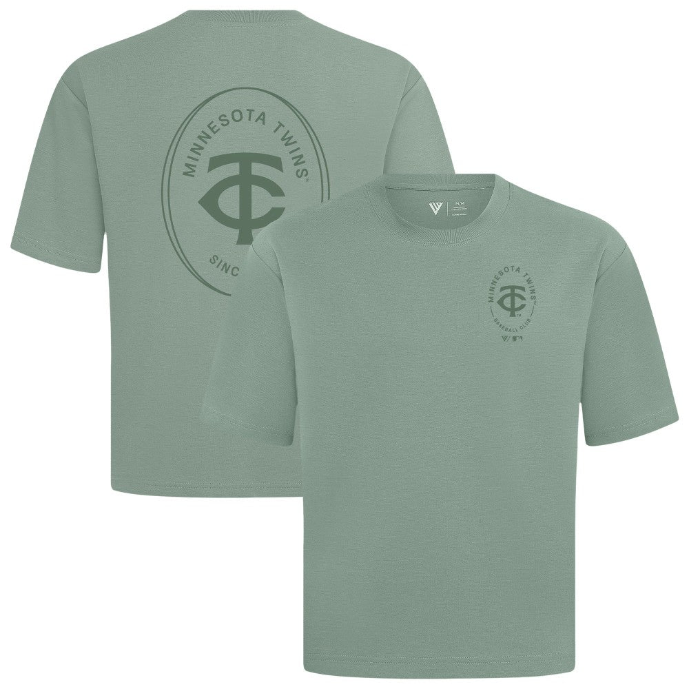 Minnesota Twins Levelwear Register Oversized Luxe Signature Knit T-Shirt Green