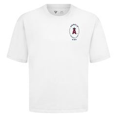 Los Angeles Angels Levelwear Register Oversized Luxe Signature Knit T-Shirt White