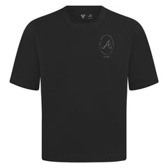 Atlanta Braves Levelwear Register Oversized Luxe Signature Knit T-Shirt Black